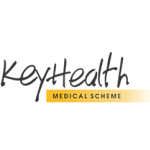 The Keyhealth logo is a stylized yellow key with the word "Keyhealth" in black letters on top of it. The words "Medical Scheme" are written in smaller red letters underneath.