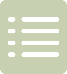 An icon showing a document or a list with bullet points, representing a checklist, instructions, or a to-do list.